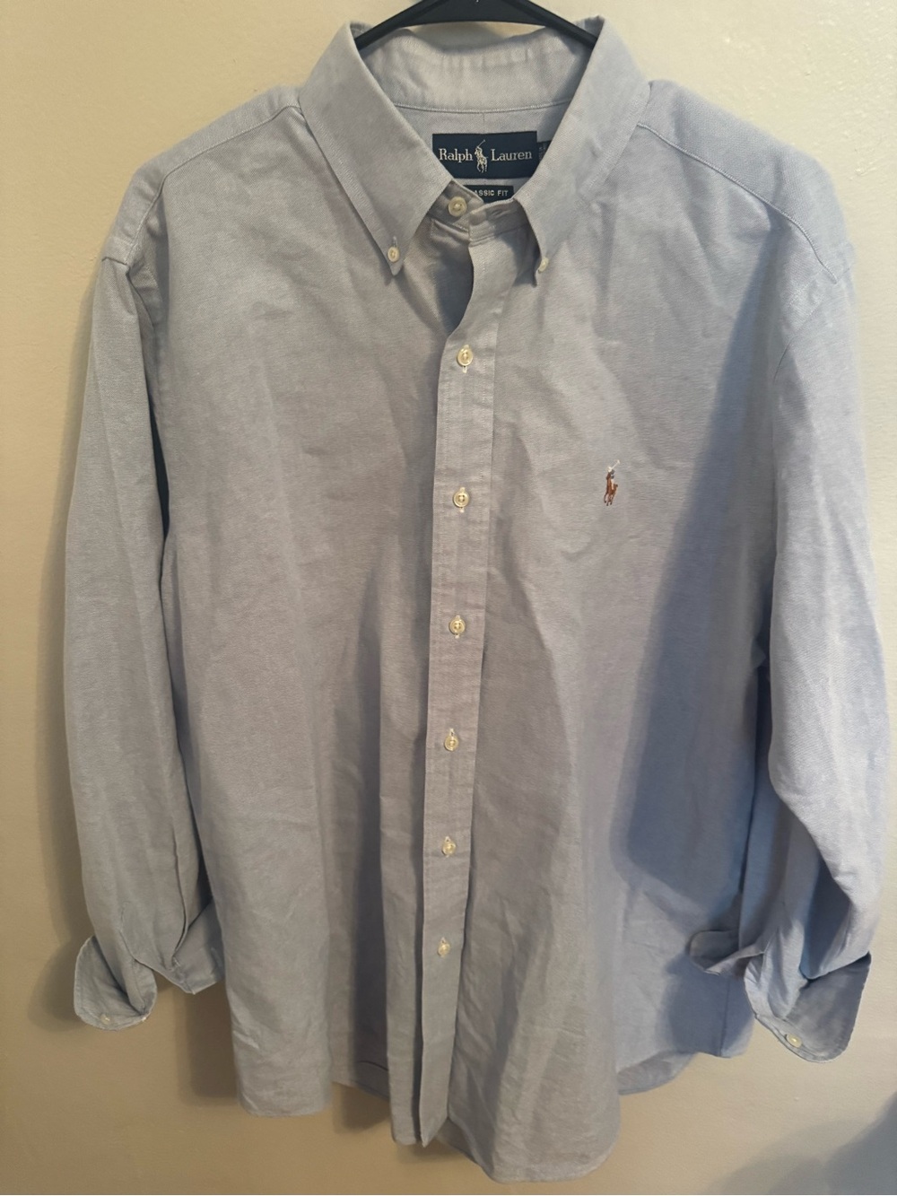 Polo Ralph Lauren Men’s XL Light Blue Oxford Button Down Classic Fit